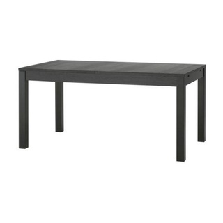 絕版品/北歐IKEA宜家BJURSTA延伸桌實木餐桌工作桌/黑棕/174/217/260x95/二手八成新/特$7800