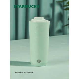 Starbucks官方正品！星巴克冰裂款薄荷綠仙霧綠雙層馬克杯時尚陶瓷家用辦公桌面奶茶水杯咖啡杯355ml