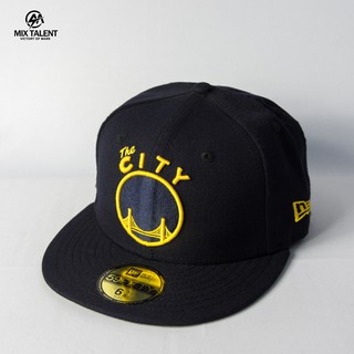 NEW ERA NBA 金州勇士 立體刺繡字 黑 全封 【MIX TALENT】