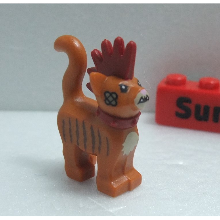 【積木2010】樂高 LEGO 深橘色 龐克貓 條紋 小貓 / 貓咪 貓 動物 (71023)