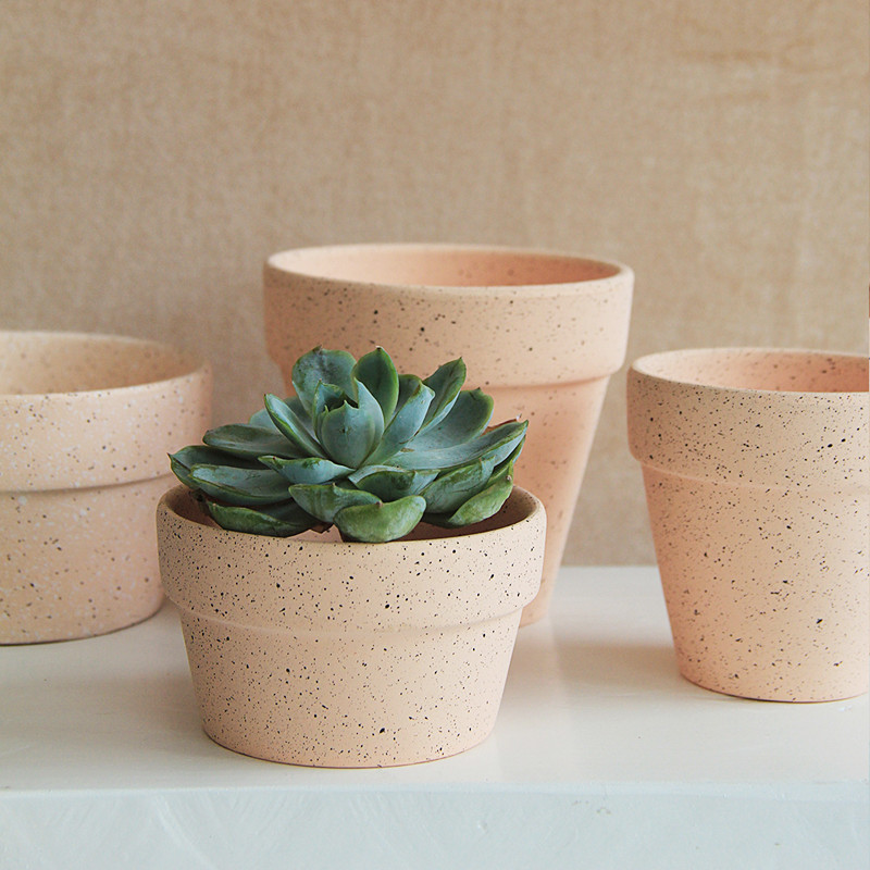 簡約素燒陶盆多肉植物盆栽容器大口徑陶瓷花盆花器有孔 蝦皮購物