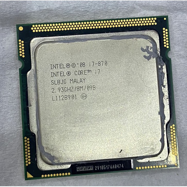 二手良品 INTEL i7 870 CPU 處理器 LGA 1156 一代