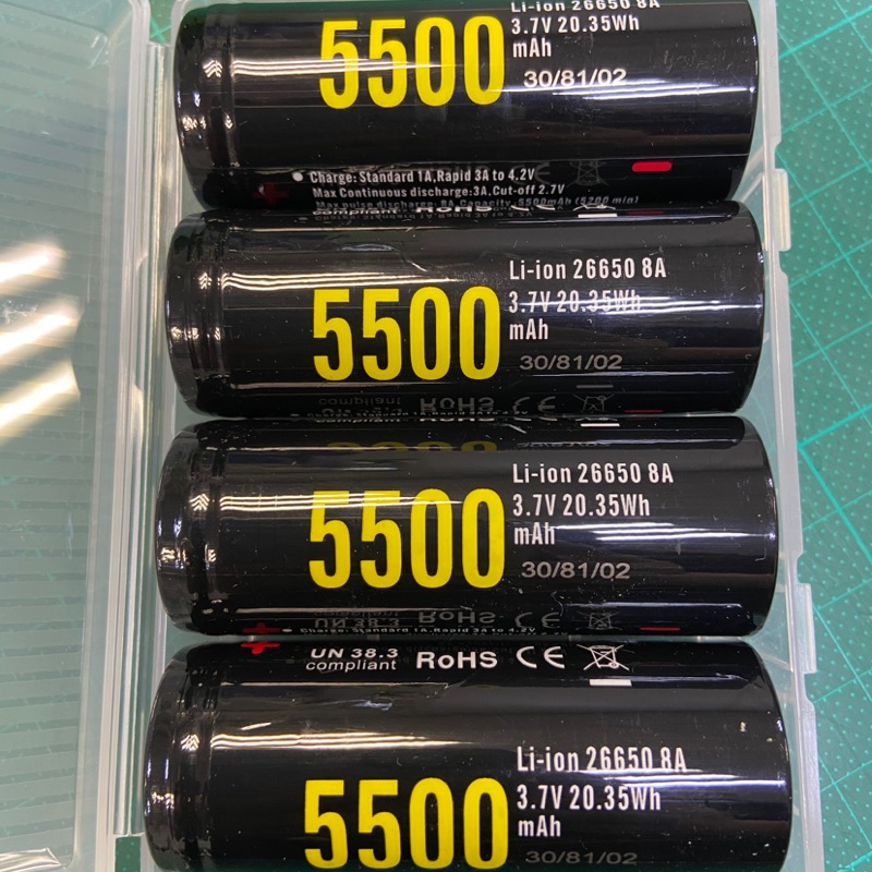 Soshine 26650電池 （容量5500）