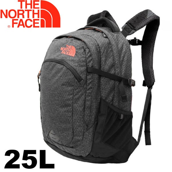 【The North Face 美國 25L 13吋電腦背包《黑/珊瑚粉》】CA7K/電腦背包/電腦包/後背包/悠遊山水