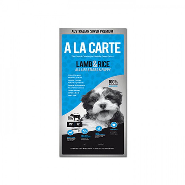 澳洲A La Carte阿拉卡特天然犬糧- 羊肉/雞肉/鮭魚低敏配方18kg