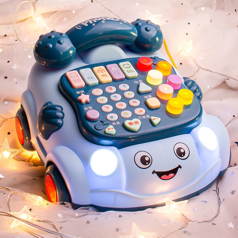 [免運]兒童仿真音樂電話玩具1-3歲寶寶早教故事機多功能電話手機男女小朋友娃娃玩具