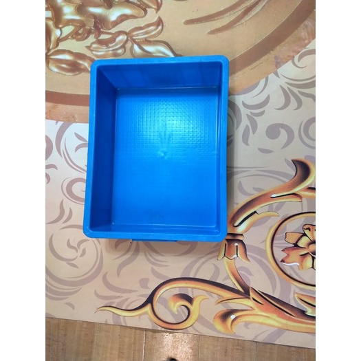 二手藍色物料盒小號收納儲物箱/周轉箱/搬運箱/塑膠收納箱