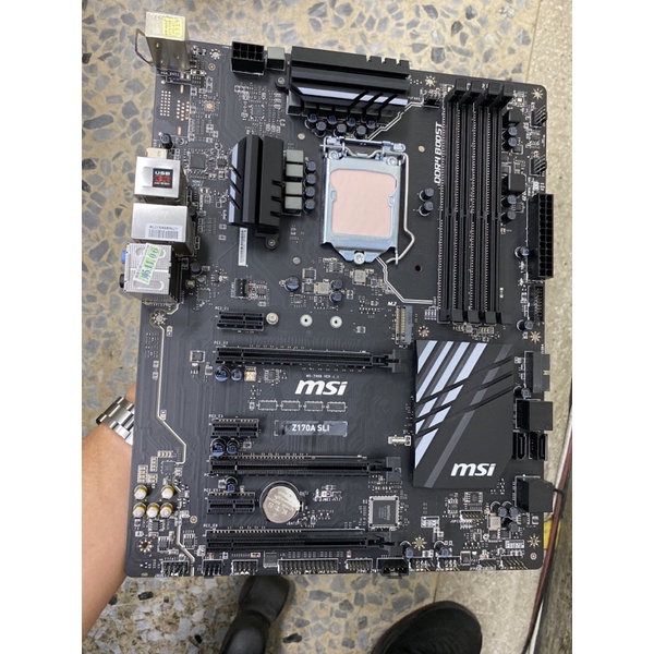 7卡主板 含cpu 8g ram msi z170a-sli 礦板 miner motherboard（可議）