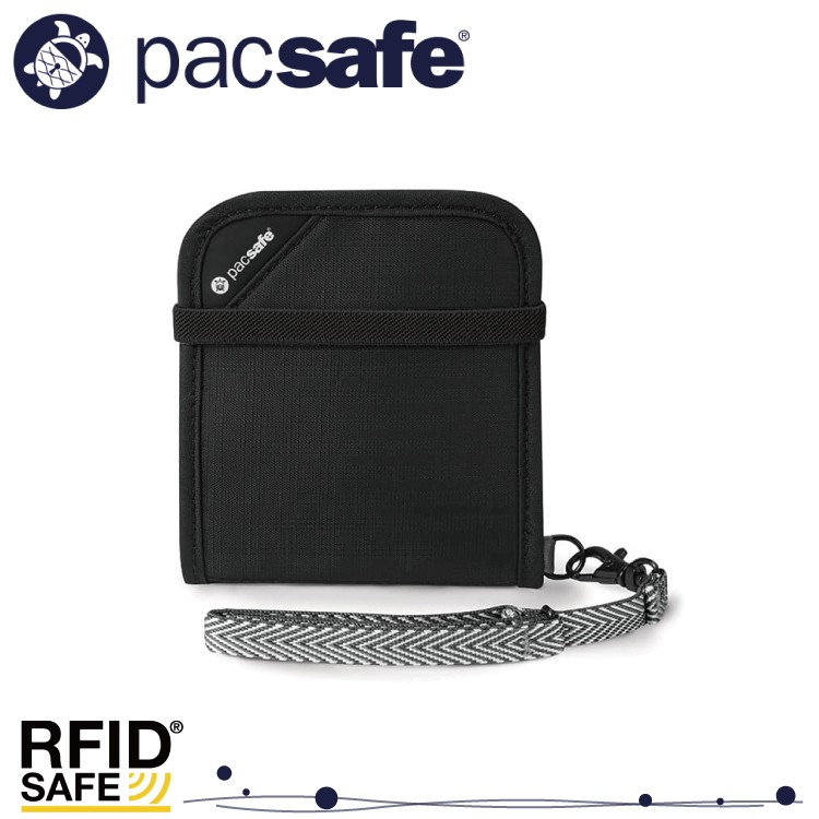 【Pacsafe 澳洲 RFIDsafe V100 防盜錢夾《黑》】10556/錢包/皮夾/安全皮包/隨身包//悠遊山水