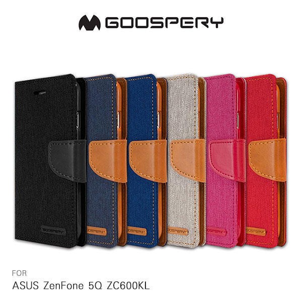 --庫米--GOOSPERY ASUS ZenFone 5Q ZC600KL 網布皮套 磁扣 可插卡 保護套