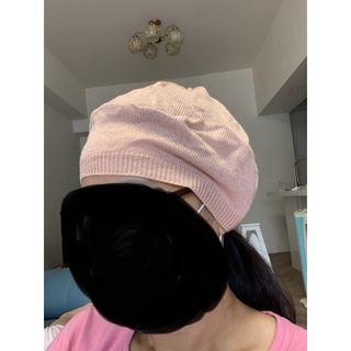 H&M粉色毛帽.休閒隨性款