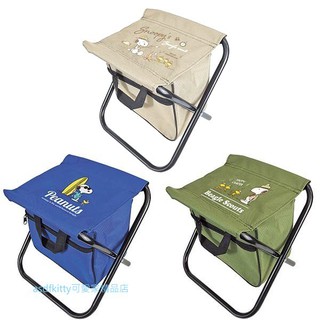 asdfkitty*史努比 折疊椅/可攜帶 置物小椅子-露營 排隊 烤肉 釣魚 郊遊-很實用-日本正版商品