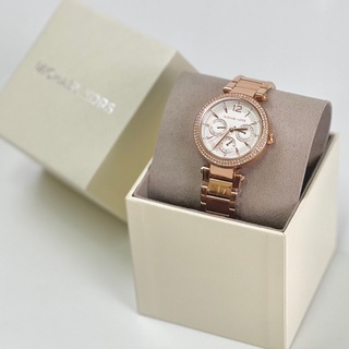 【New START精品服飾-員林】Michael Kors MK5781 玫瑰金鋼錶帶 39mm 水鑽三眼 手錶