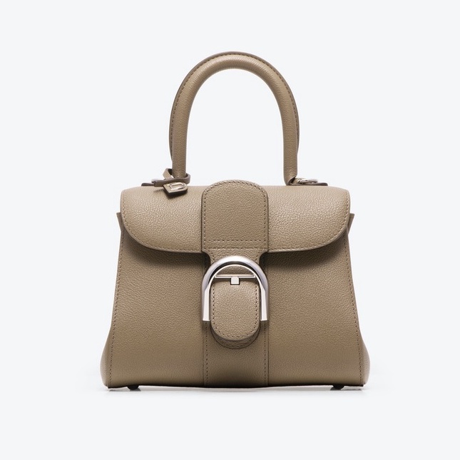 Delvaux 顆粒紋小牛皮 Rodéo Mini Brillant 包 太妃糖色