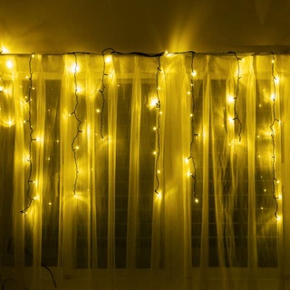 摩達客-LED燈100燈冰條燈聖誕燈情境裝飾燈-暖白光-黑線附贈IC控制器