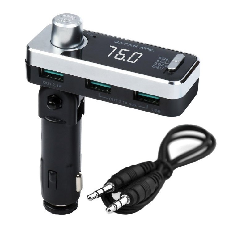 Fos 日本japan Ave Fm 調頻發射器車用usb充電藍芽音源接收器無線音源傳輸器藍芽音樂傳輸 蝦皮購物