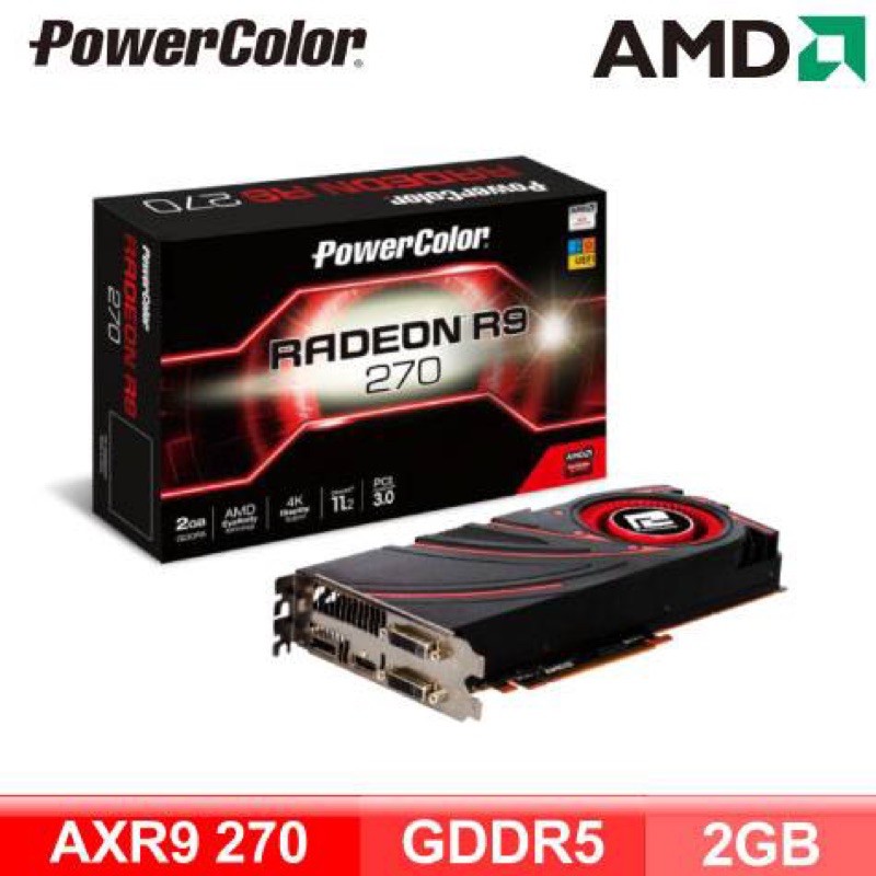 撼訊 AMD-R9-270-DC2OC-2GD5 雙DVI HDMI DP 二手顯示卡 Nividia 1050 同規格