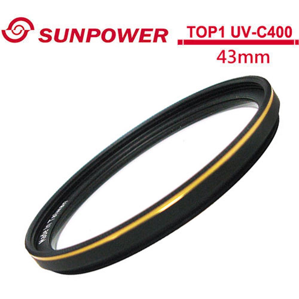 SUNPOWER TOP1  UV-C400 Filter 43mm 專業保護濾鏡【5/31前滿額加碼送】