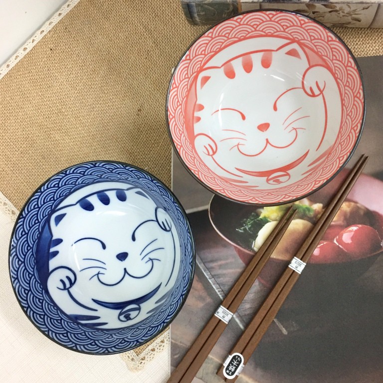 [現貨🇯🇵🔜]  日本 美濃燒 招財貓 大碗組 禮盒裝 日本代購 廚房小物