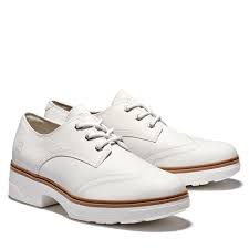 （已保留）TIMBERLAND 白色 牛津鞋 CM24.5 UK7.5 EU38.5  女鞋 休閒鞋 皮鞋 九成新