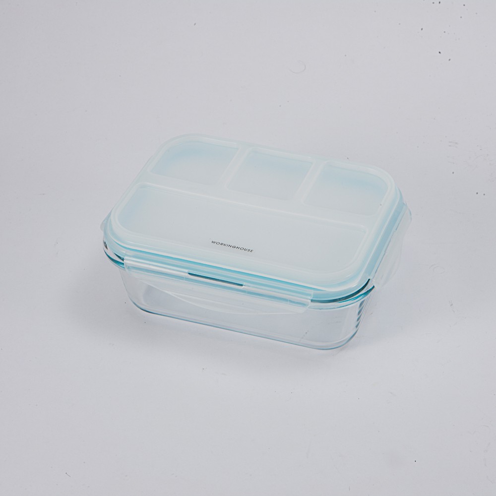 【生活工場】食在上蓋分格耐熱玻璃保鮮盒1050ml 耐熱 玻璃 保鮮盒