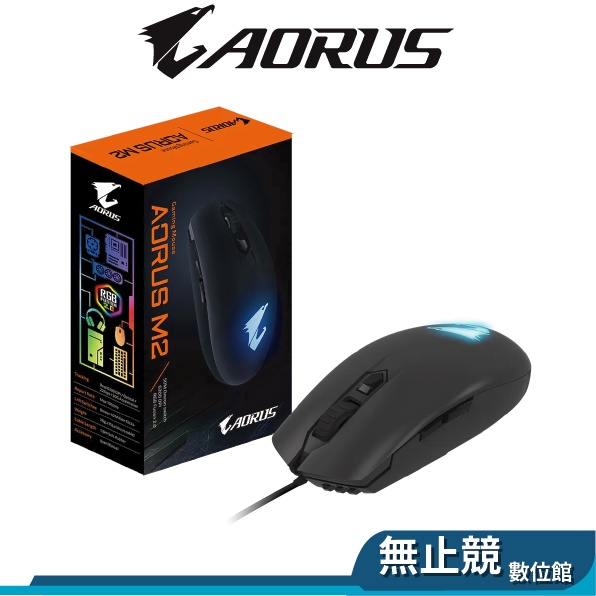 Gigabyte技嘉 AORUS M2 滑鼠 電腦滑鼠 電競滑鼠 6200dpi/RGB/歐姆龍微動