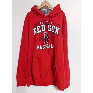 MOMO 古著商號 MLB BOSTON RED SOX 波士頓紅襪 連帽T恤 2XL號