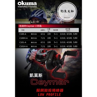 【釣魚大師 Fm】Okuma寶熊🌟 CEYMAR 凱莫斯 小烏龜 擬餌拋投捲線器 路亞