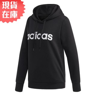 Adidas 女裝 長袖上衣 連帽上衣 帽T 黑【運動世界】DP2403