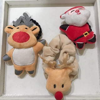 聖誕麋鹿頭和麋鹿/聖誕老公公絨布腸圈