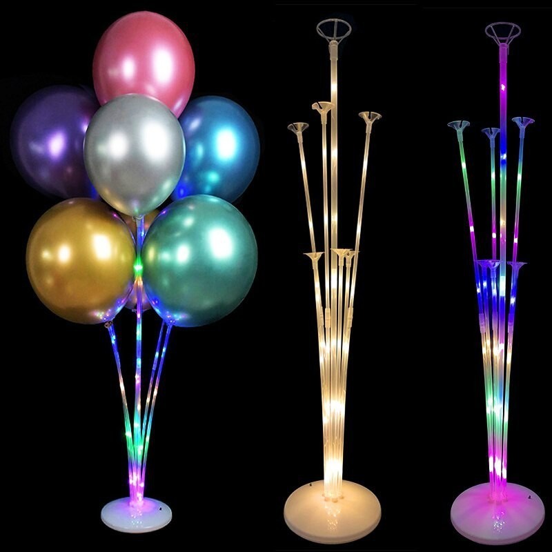 Led 燈 7 件 / 套生日聚會需要氣球架生日快樂孩子嬰兒洗澡婚禮派對裝飾氣球架底座