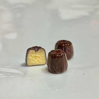 lab-法國甜點可麗露/粘土創作/手作吊飾/耳環/擺拍/模型