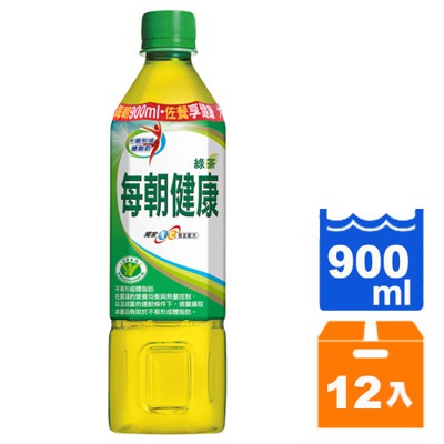 每朝健康綠茶900ml(12入）