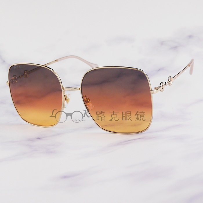 【LOOK路克眼鏡】Gucci 太陽眼鏡 方框 金屬 漸層鏡片 GG0879S 004