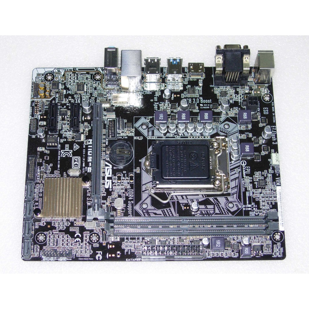【大媽電腦】華碩 H110M-E 主機板 1151腳位 支援第6代及第7代Intel CPU 附擋板