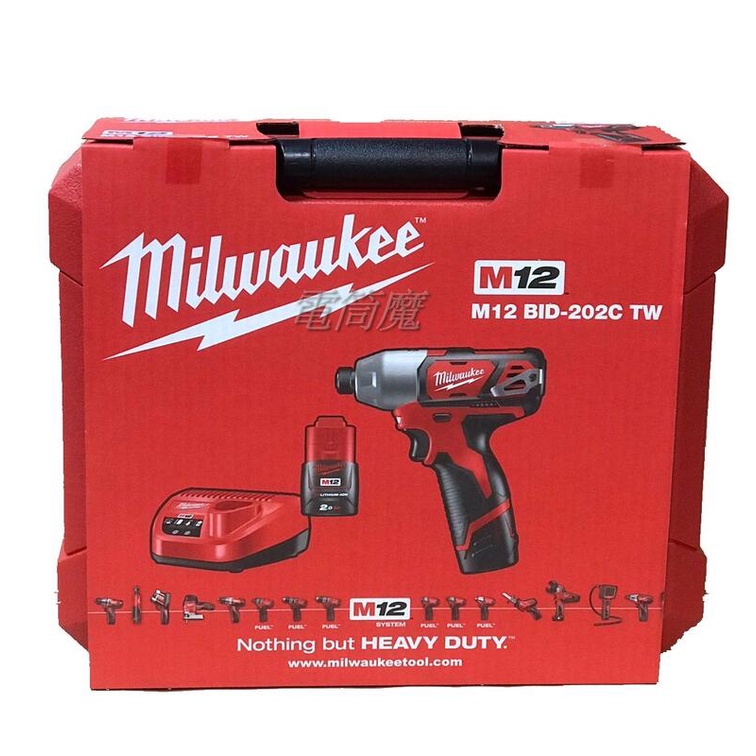 台南工具好事多 全新 原廠 Milwaukee 米沃奇 M12 BID-202C 12V 鋰電衝擊起子機 BID-202