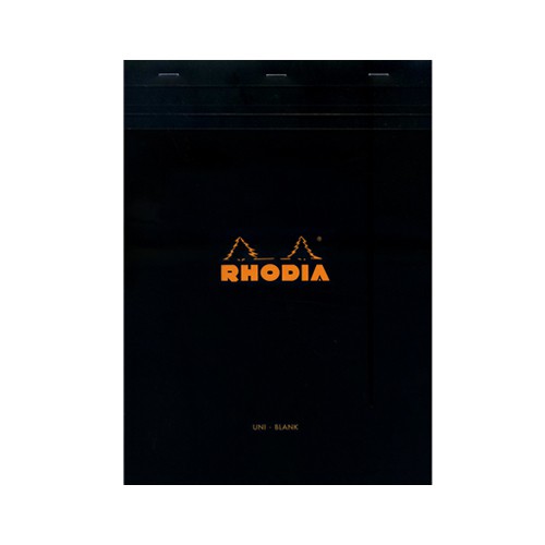 RHODIA Head Stapled Pad/ A4/ Black/ Plain空白筆記本 eslite誠品