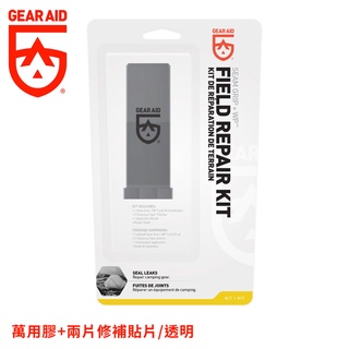 【Gear Aid 美國 萬用膠+兩片修補貼片《透明》】10591/補貼片/補丁/羽絨衣/帳篷/裝備維修