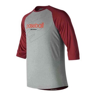 New Balance NB 3/4 Raglan Sleeve 紅灰 七分袖 排汗衣 練習衣 內搭衣 全新 現貨 正品