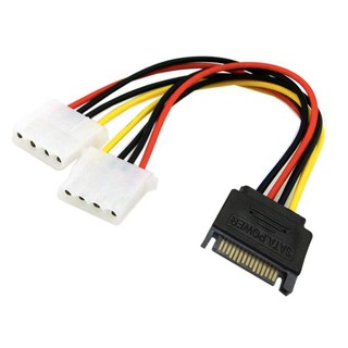 【不囉嗦24H送出】SATA公轉雙4PIN 4D 線長20CM SATA轉雙大4D SATA轉雙4PIN