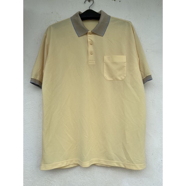 DAKS 黃色短袖polo衫 上衣 尺寸110為XL號
