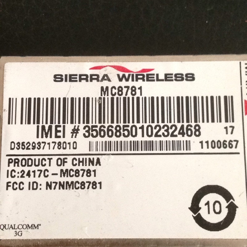 sierra mc8781 3.5g 7.2mb  GPS 筆電網路卡