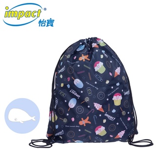 【小鯨魚包包館】IMPACT 怡寶 冰淇淋天堂-束口袋-藍色 IMG0005NY 束口後揹包