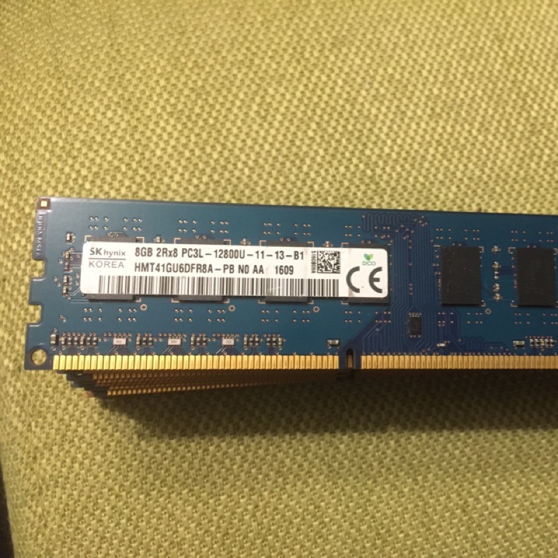 美光 D3 8g  DDR3L-1866 8GB 2Rx8 PC3L-14900U 桌上型記憶體 低電壓 高相容性