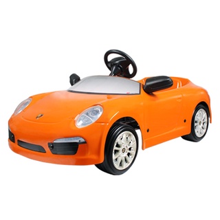 保時捷 PORSCHE 911 兒童超級電動跑車-腳踏式-閃酷橘