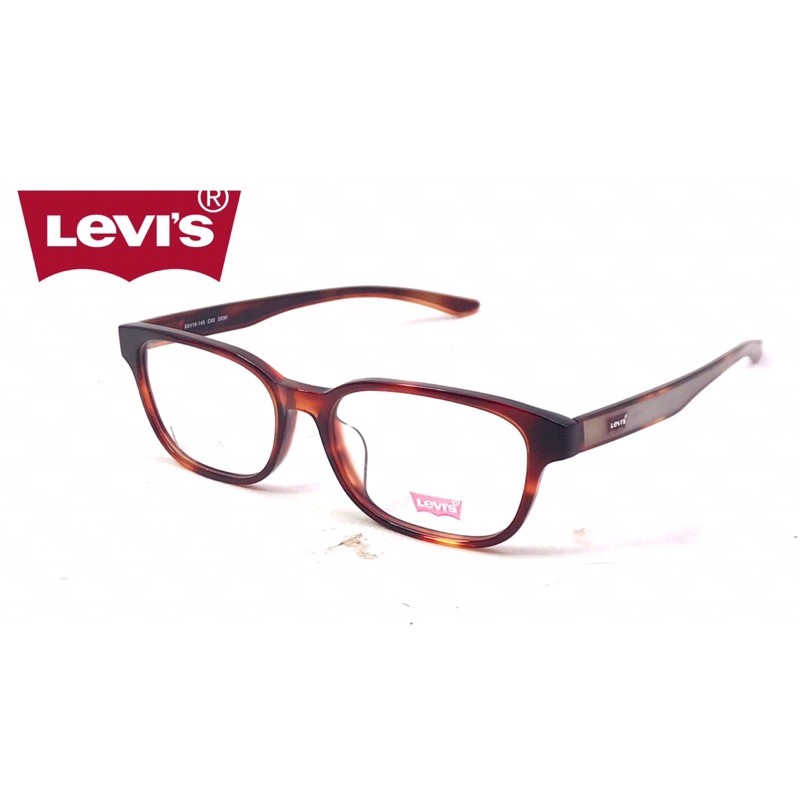 【本閣】LEVIS LS06376 美式光學眼鏡方框 玳瑁色復古文青膠框手工眼鏡造型男女 大頭大臉舒適 金子小竹款