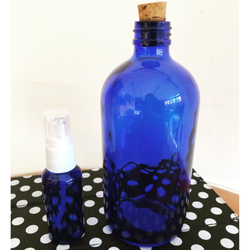 零極限 藍色軟木塞玻璃瓶 玻璃噴嘴瓶