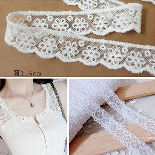 《iAsa愛莎の》手作材料✂小花檸檬款白色網紗刺繡小花邊diy洛麗塔童裝服裝家居拼接
