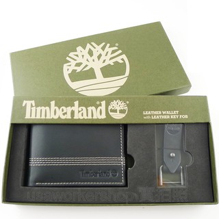 🇺🇸Timberland專櫃正品🇺🇸 美國代購 添柏嵐薄型照片 真皮 短夾附鑰匙圈禮盒+提袋🆓 男生 皮夾