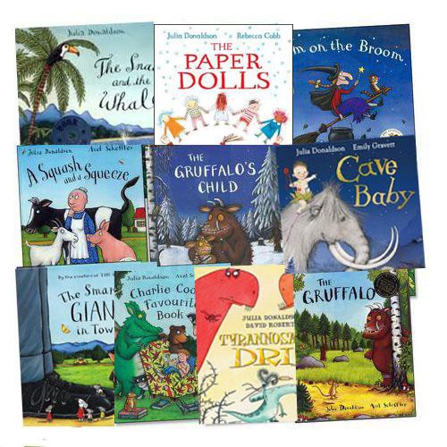 茱莉亞.唐娜森經典繪本套書(10冊合售，附小書袋)Julia Donaldson Classic Collection